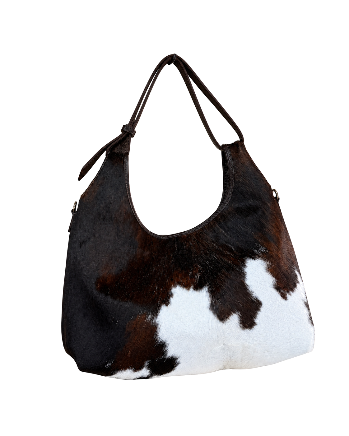 RODEO COW | ЧАНТА ЗА РАМО ОТ ЕСТЕСТВЕНА КОЖА И КОСЪМ С COW ПРИНТ
