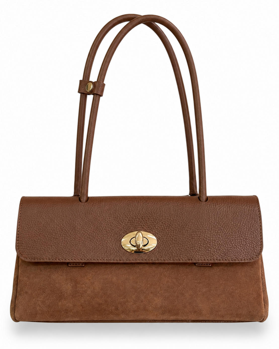 HARPER – чанта велур и кожа в Light Brown